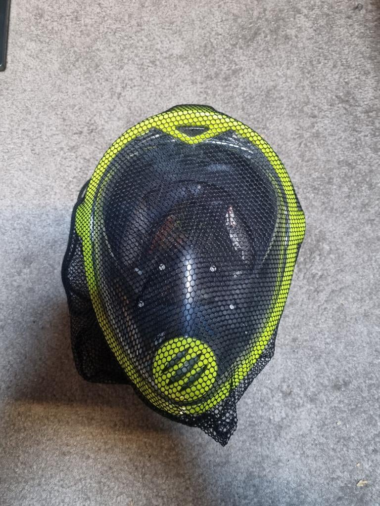 Snorkelmasker compleet maat S-M ZGAN 1x gebruikt, Ophalen of Verzenden, Zo goed als nieuw, Duikbril of Snorkel