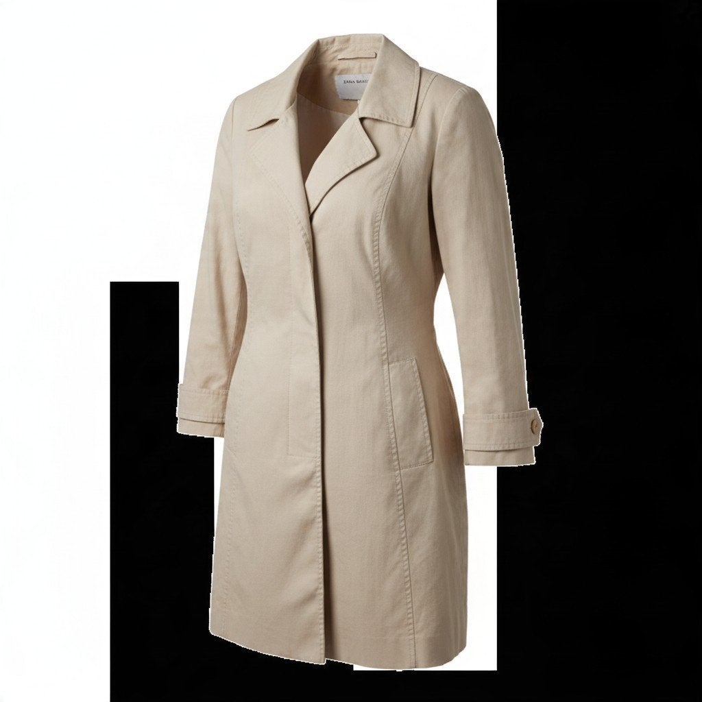 Zara Basic beige trenchcoat maat S, Beige, Ophalen of Verzenden, Zo goed als nieuw, Maat 36 (S)