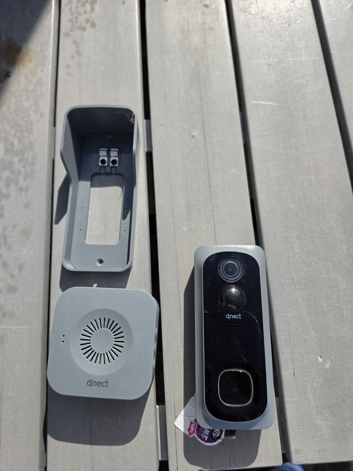 Qnect Smart Video Deurbel met Cloud Functie, Ophalen of Verzenden, Compatibel met smartphone, Gebruikt, Draadloos