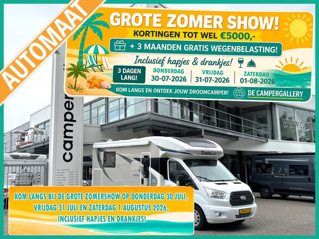Chausson Titanium 758 EB AUTOMAAT QUEENSBED + HEFBED 170PK!, Automaat, Ford, 7 tot 8 meter, Diesel