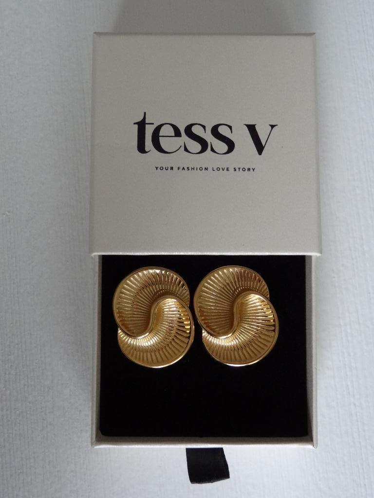 NIEUW! Tess V Oorbellen Trendy Statement Oorbellen >Snelle V, Overige materialen, Nieuw, Ophalen of Verzenden, Knopjes of Stekers