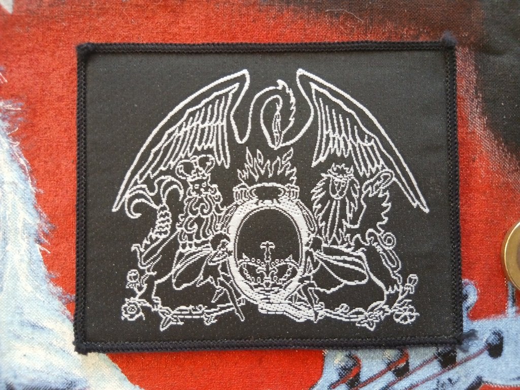 Queen Crest vrij mooie originele vintage 80's patch q10, Verzenden, Nieuw, Kleding