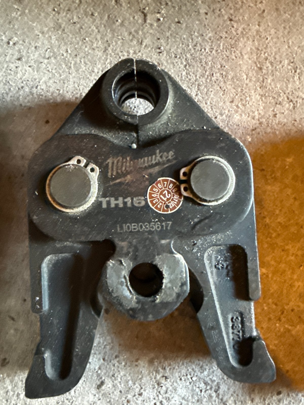 Milwaukee TH16 persbek voor persmachine, Doe-het-zelf en Verbouw, Gereedschap | Handgereedschap, Ophalen of Verzenden, Gebruikt
