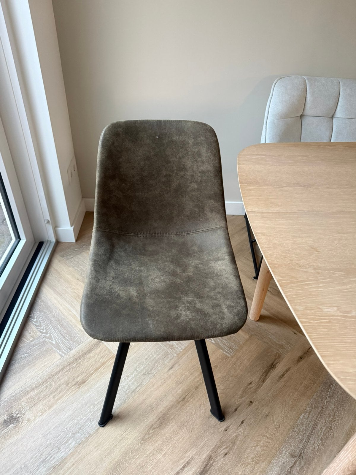 Industriële/ moderne eetkamerstoelen set van 6, Ophalen of Verzenden, Zo goed als nieuw, Vijf, Zes of meer stoelen