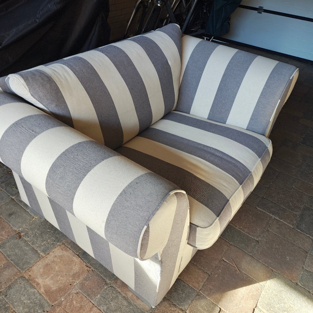 loveseat grijs beige blauw, Huis en Inrichting, Ophalen, Gebruikt, Eenpersoons, 75 tot 100 cm