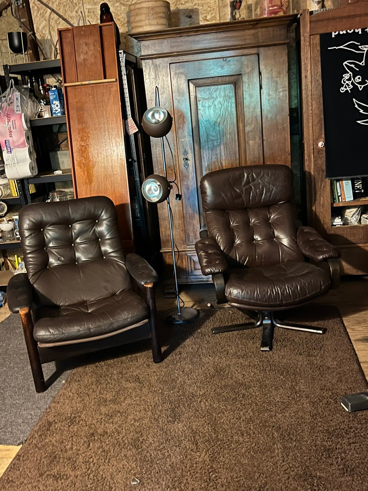 Retro stoelen, waar van 1 kan draaien, Verzamelen, Retro, Ophalen of Verzenden, Huis en Inrichting