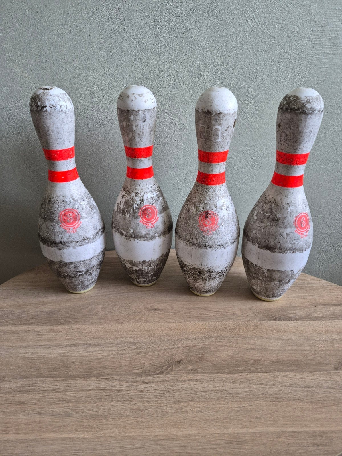 Set van 4 decoratieve bowlingkegels, Ophalen of Verzenden