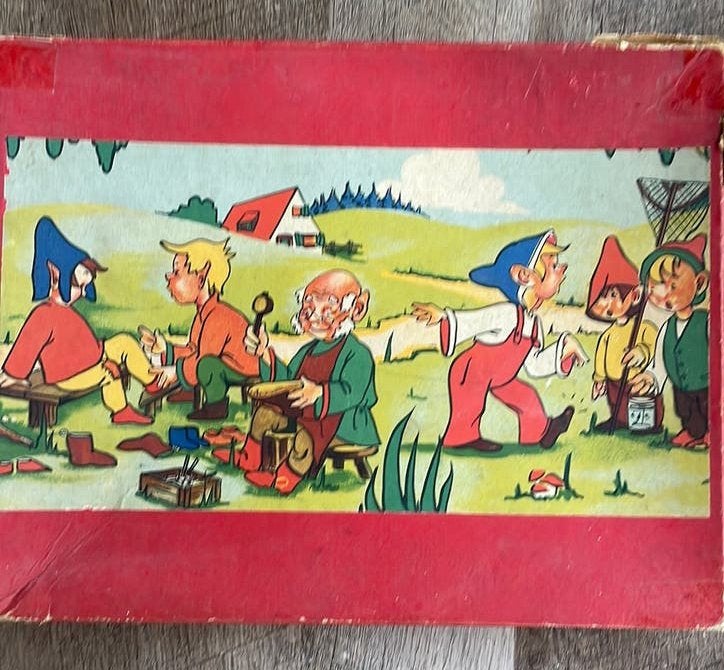 Uniek “2-in-1” houten puzzel merk Klaus - Bussum jaren’40, Ophalen of Verzenden