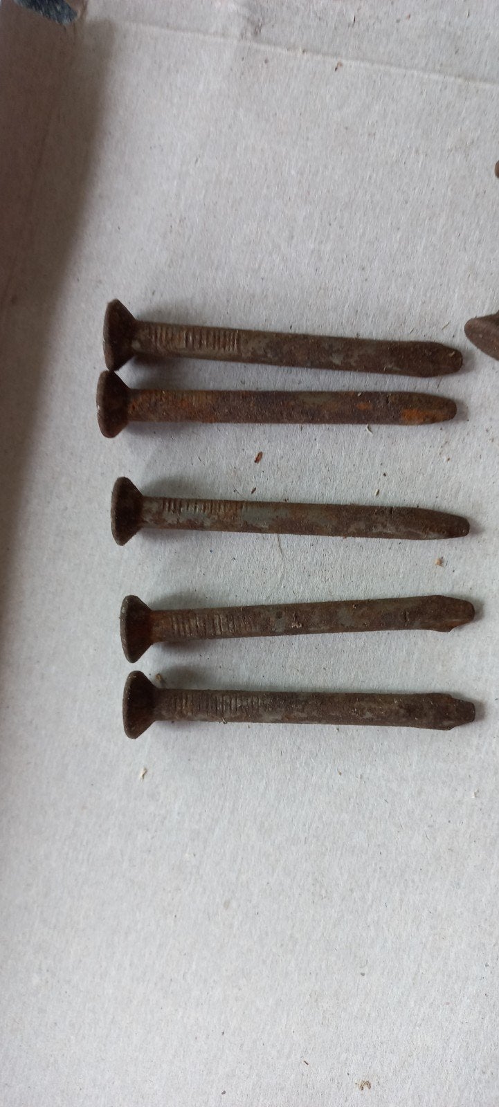 Gesmede Spijkers - ca. 60 mm lengte, Ophalen of Verzenden, Gebruikt