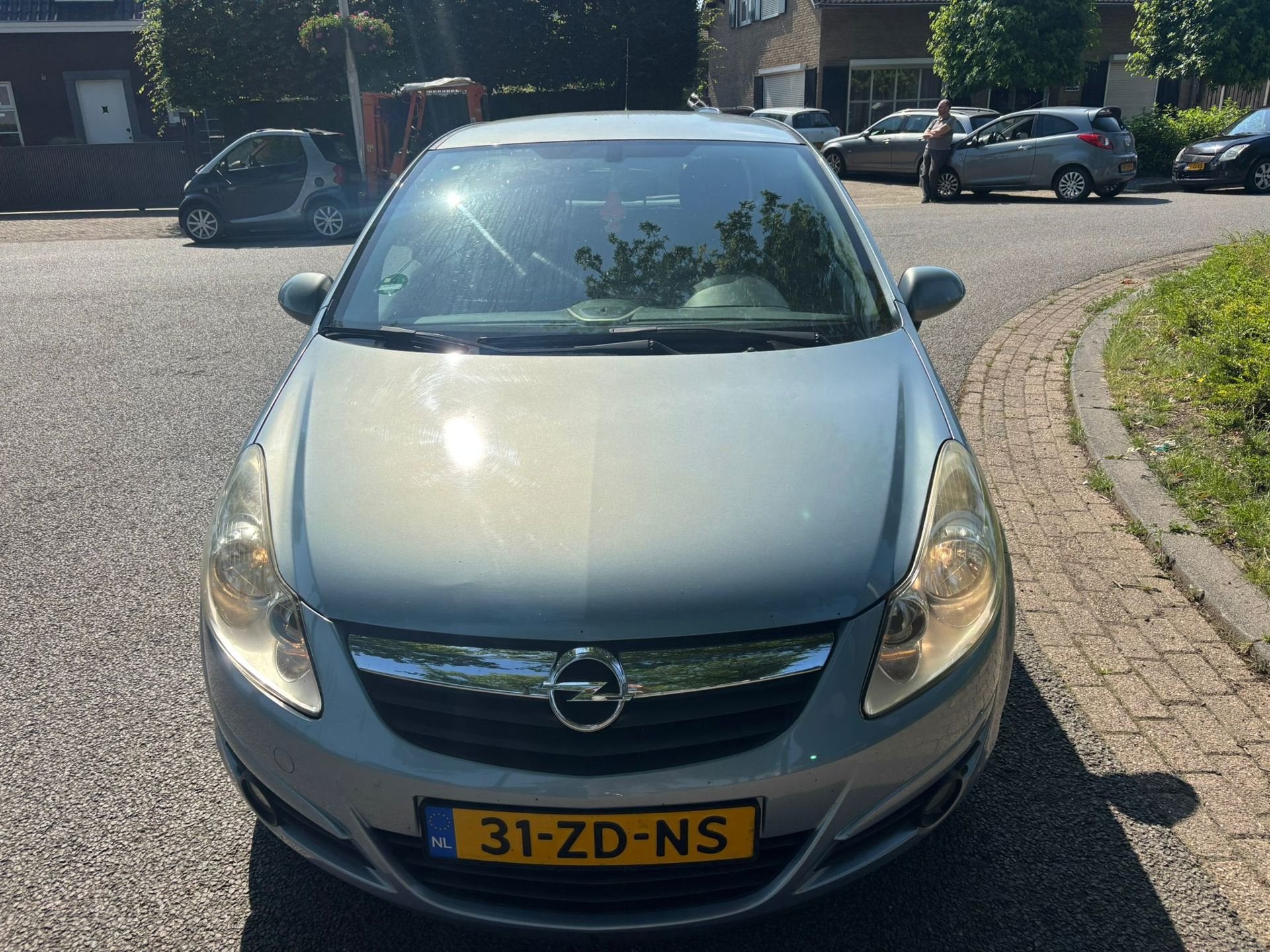 Opel Corsa 1.4-16V Enjoy, Auto diversen, Blauw, 1364 cc, Benzine, Hatchback