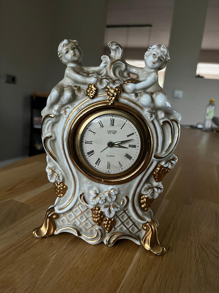 Vintage Landex Royal Craft Tafelklokje met Engeltjes, Ophalen of Verzenden