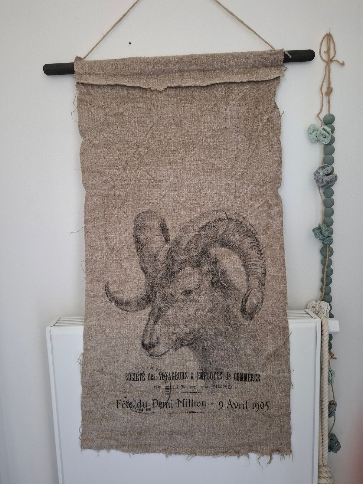 nino art doek, Huis en Inrichting, Ophalen, Wandhanger, Zo goed als nieuw, Natuurlijk materiaal