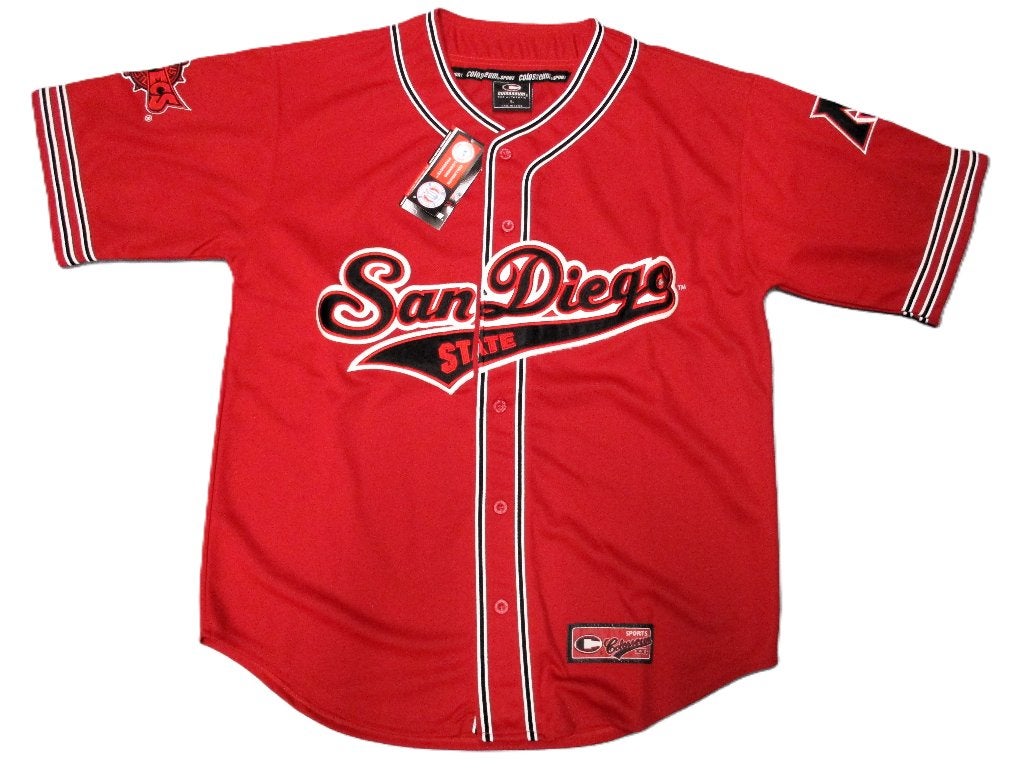 SAN DIEGO AZTECS SCRIPT BASEBALL JERSEY BY COLOSSEUM NCAA XL, Honkbal, Info@taurusvintage.nl, Nieuw, Kleding