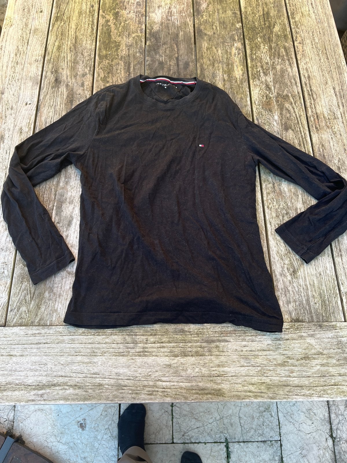 Tommy Hilfiger longsleeve T-shirt - maat M Zo goed als nieuw, Ophalen of Verzenden, Zo goed als nieuw, Maat 48/50 (M), Zwart