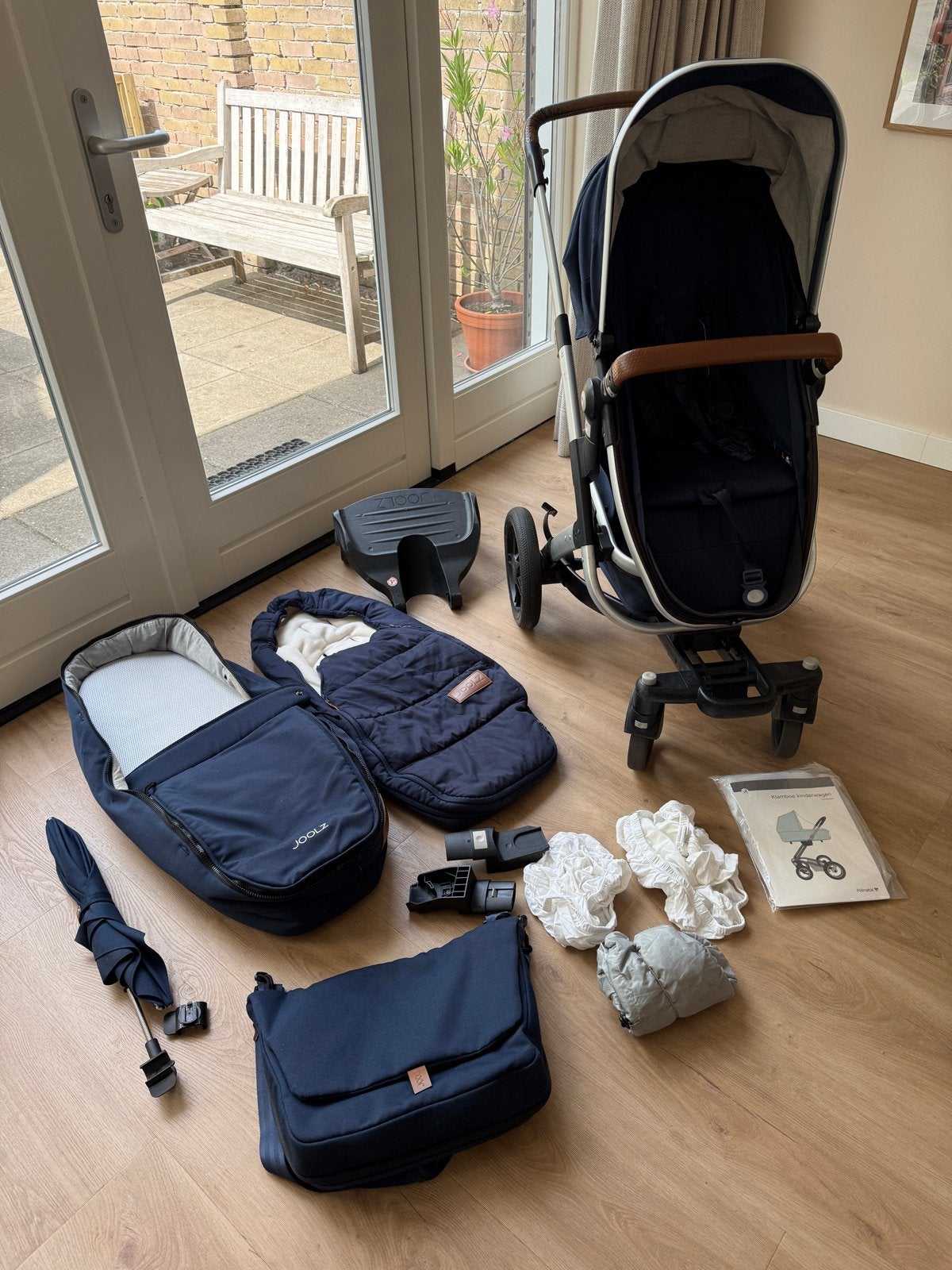 Joolz Geo 2 kinderwagen met veel accessoires, Gebruikt, Verstelbare duwstang, Combiwagen, Ophalen
