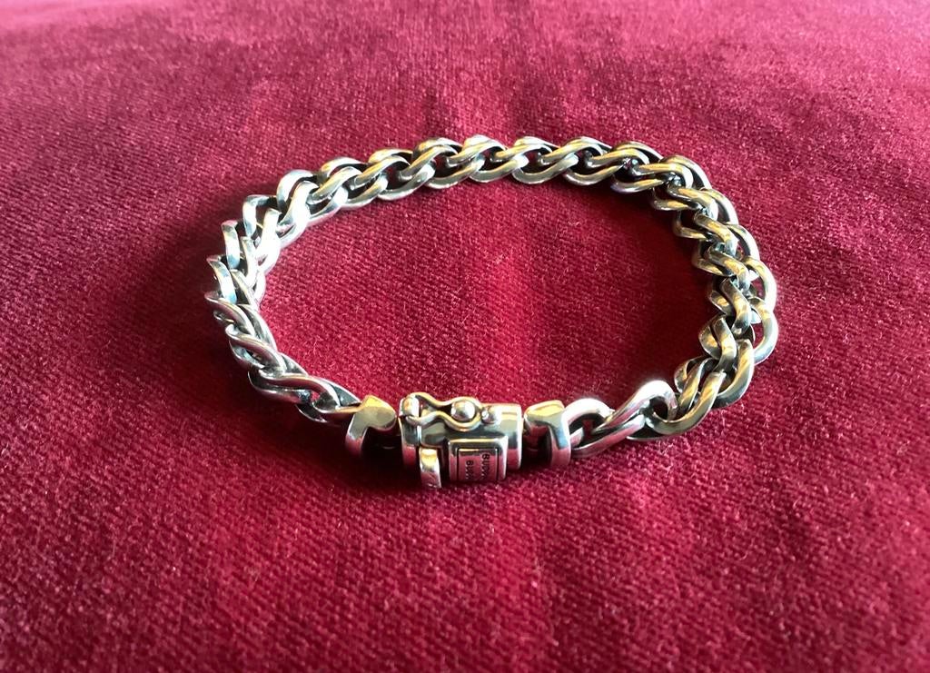 Buddha to buddha armband” Michelle” zo goed als nieuw, Ophalen of Verzenden, Zo goed als nieuw, Zilver