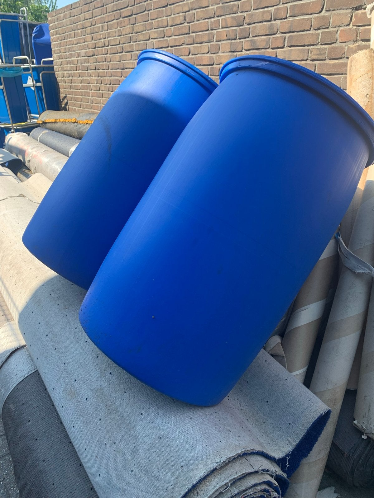 Regenton Blauwe Kunststof Vat - 200 Liter opslag vlot, 150 liter of meer, Ophalen