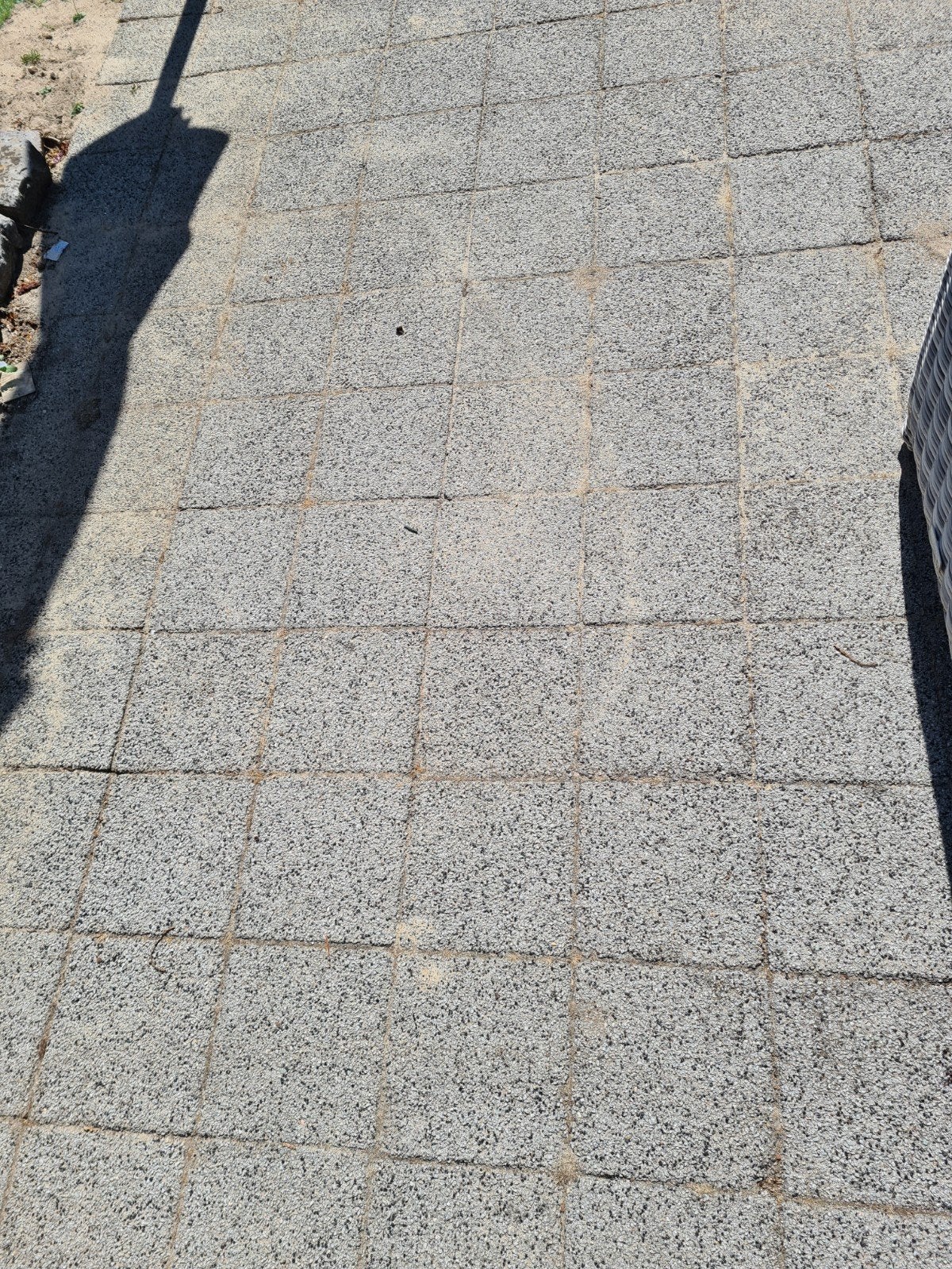 terrastegels, 20x20 cm, grijs beton, Ophalen, Gebruikt, 10 m² of meer, Beton