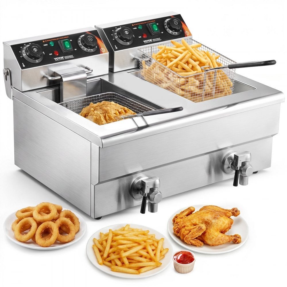 Dubbele Friteuse 2x11L, 4 liter of meer, Ophalen of Verzenden, Nieuw, Duo-friteuse