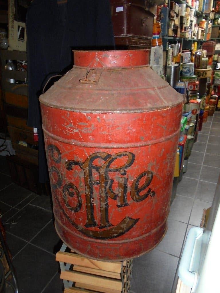 KOFFIE BLIK 70cm hoog 143omstrek, Verzamelen, Ophalen of Verzenden, Gebruikt, Koffie, Overige merken