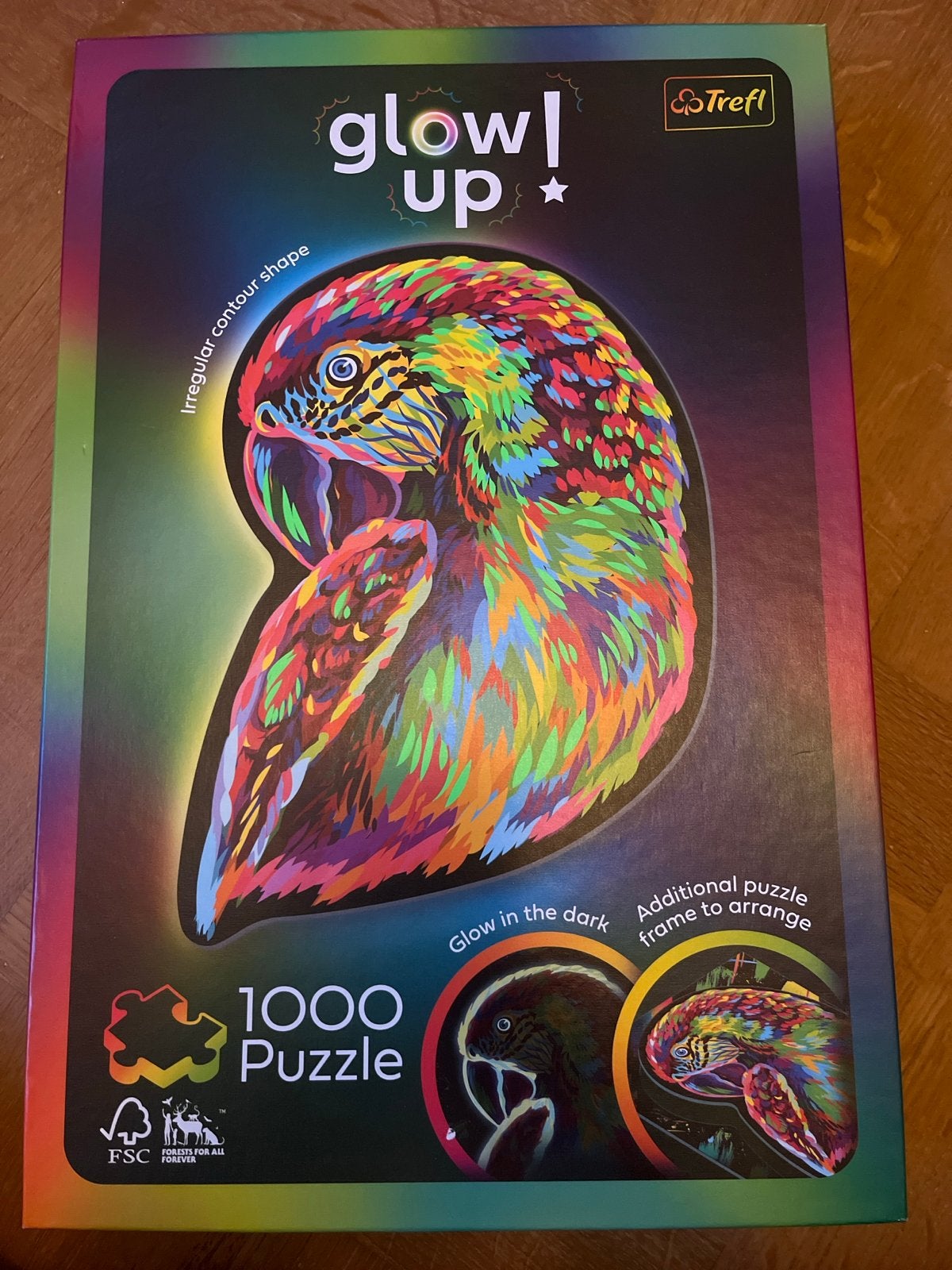 Glow Up! Trefl Legpuzzel Papegaai 1000 stukjes, Ophalen of Verzenden, 500 t/m 1500 stukjes, Zo goed als nieuw, Legpuzzel
