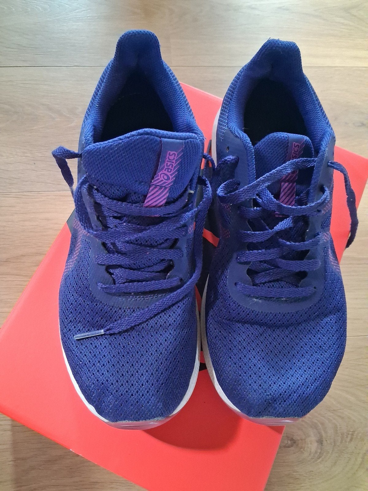 Asics hardloopschoenen maat 41.5 - Blauw (gebruikt), Gebruikt, Hardloopschoenen, Ophalen of Verzenden, Hardlopen