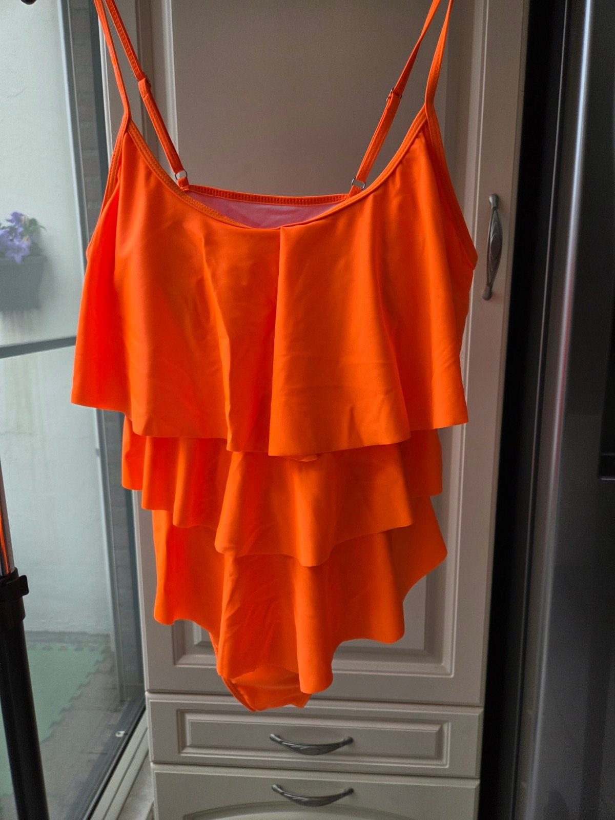 Nieuw Oranje badpak met froezels XXL, Kleding | Dames, Badmode en Zwemkleding, Ophalen of Verzenden, Nieuw, Oranje, Badpak