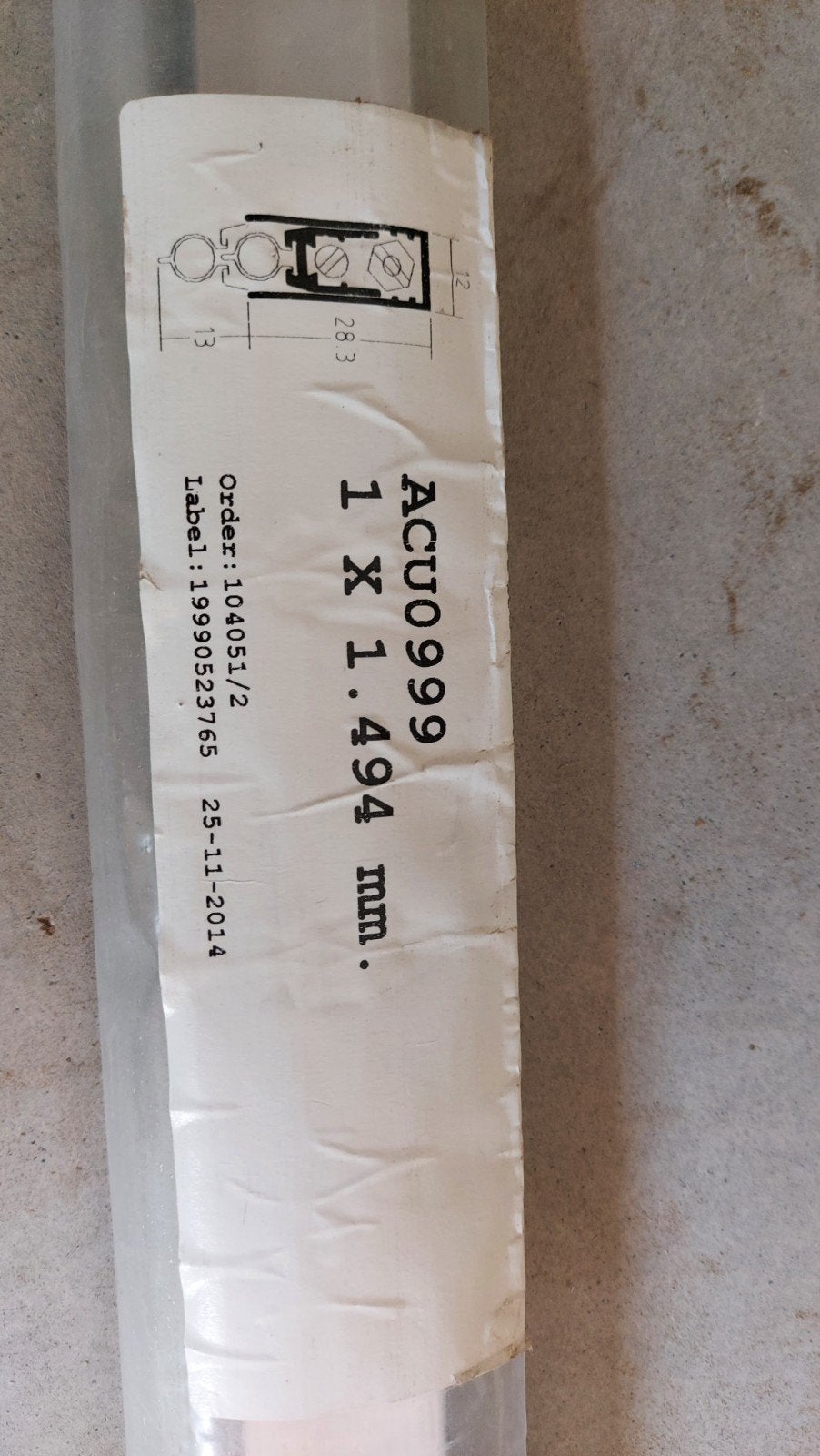 Luvema ACU0999 valdorpel 1494mm, Ophalen of Verzenden, Nieuw, Overige typen