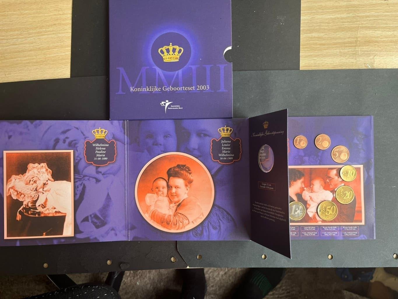 THEMA GEBOORTESET 2003 PRINSES AMALIA, Postzegels en Munten, Munten | Nederland, Koningin Beatrix, Zilver, Euro's, Verzenden