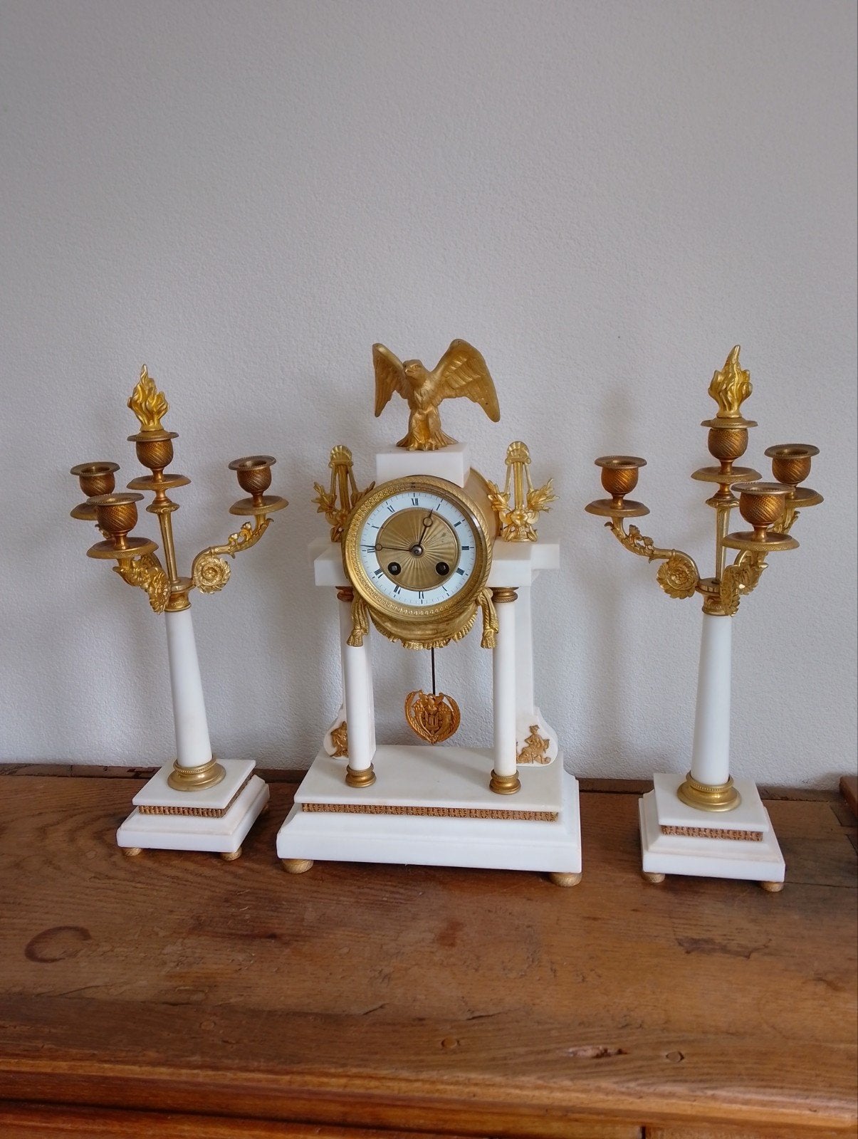 pendule met adelaar, Antiek en Kunst, Ophalen