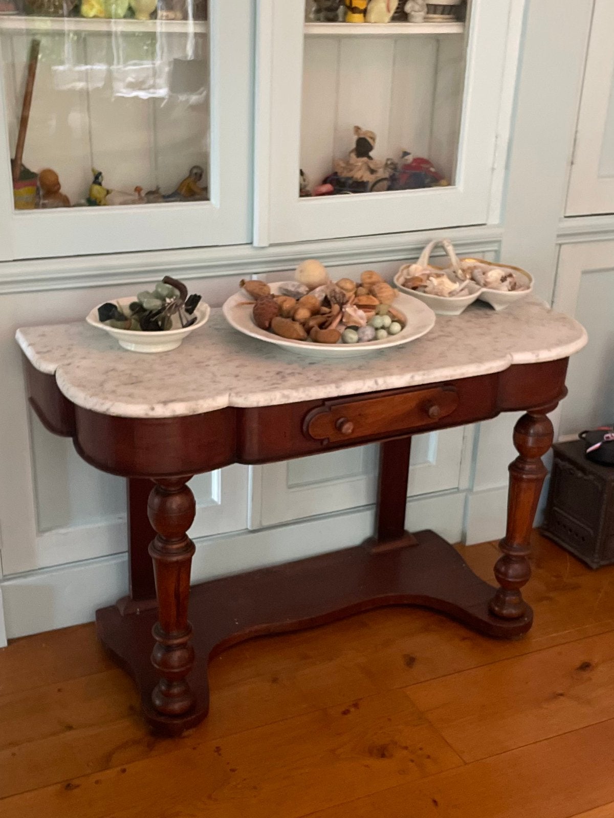 Antieke Biedermeier Trumeau met Marmeren Blad, Antiek en Kunst, Ophalen