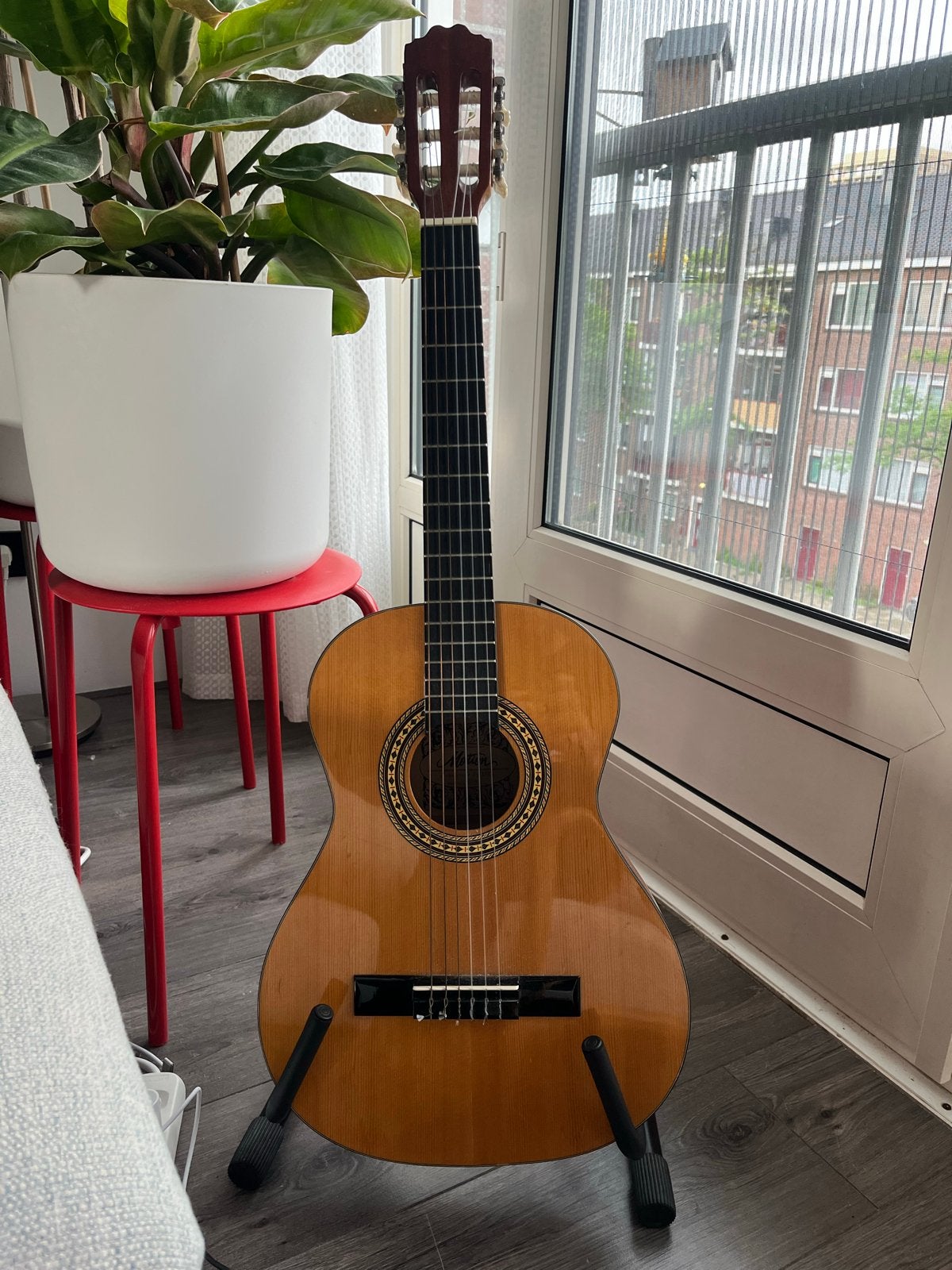 Motion TC-601 Gitaar 3/4 incl. Hoes, ideaal voor beginners, Ophalen, Gebruikt, Klassieke of Spaanse gitaar, Met koffer