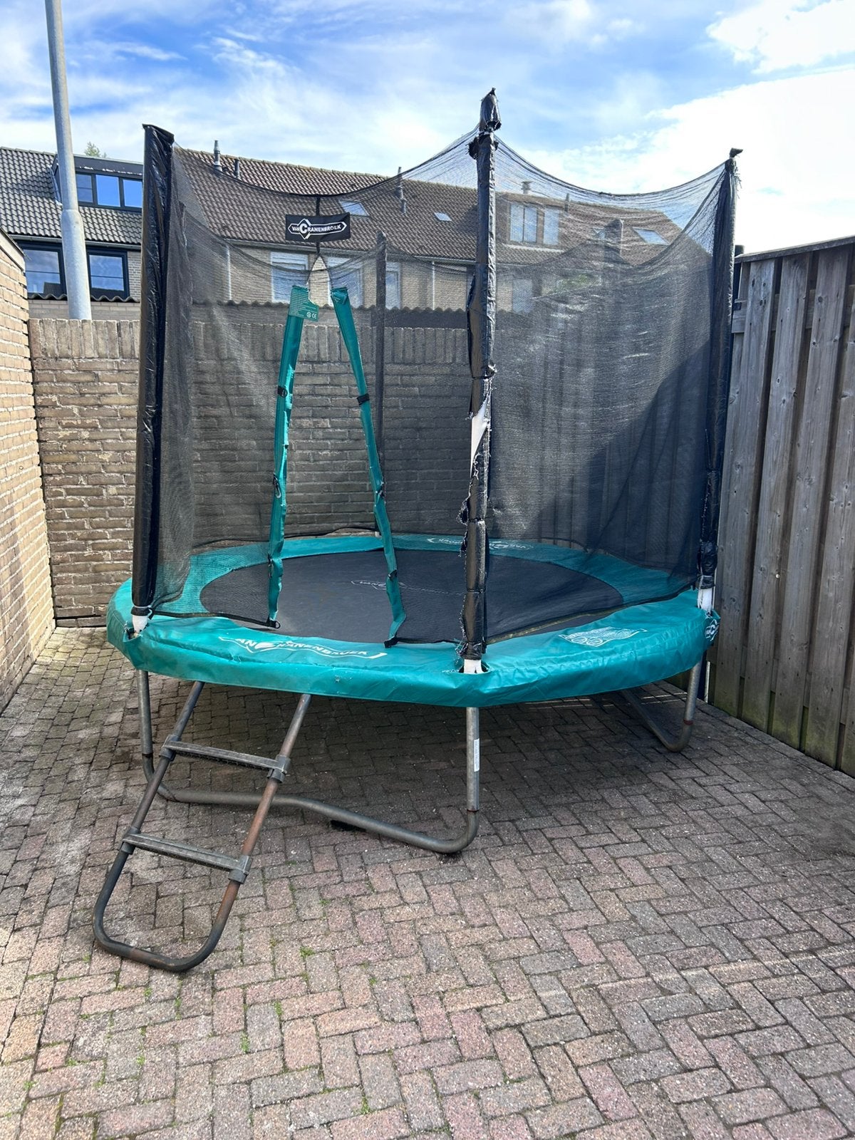 Trampoline 240cm, gebruikt €50,- ophalen, Ophalen, Zo goed als nieuw