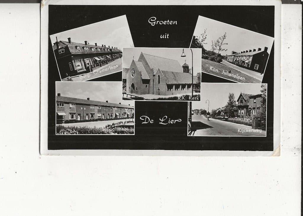 De Lier 5-Luik met Burgemeester Cramerlaan 28-2-1958, Ophalen of Verzenden, 1940 tot 1960, Gelopen, Zuid-Holland
