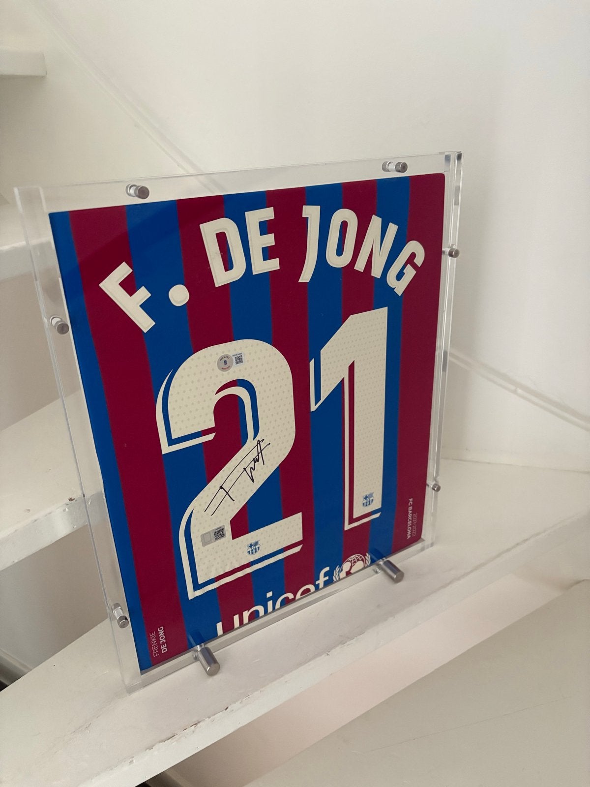 Gesigneerd Frenkie de Jong shirt FC Barcelona 2021-2022 COA, Ophalen of Verzenden, Zo goed als nieuw, Buitenlandse clubs, Shirt