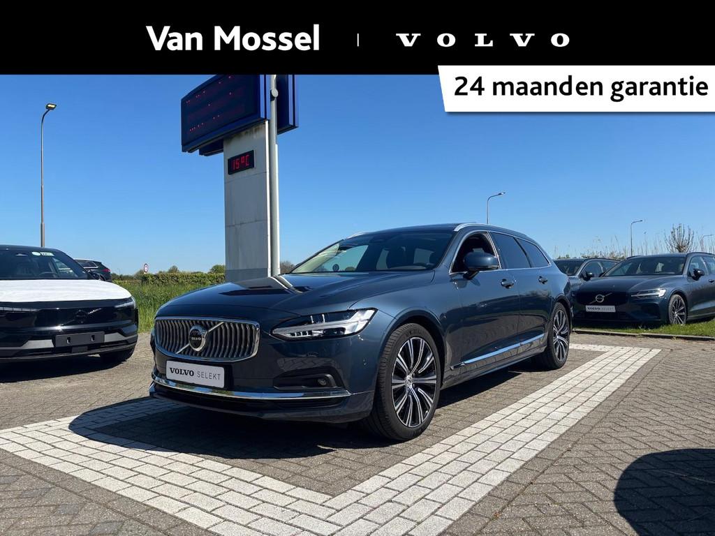 Volvo V90 B4 Plus Bright | Panoramadak | Harman Kardon | Mem, Auto's, Volvo, 12 maanden, 4 cilinders, Blauw, 1731 kg