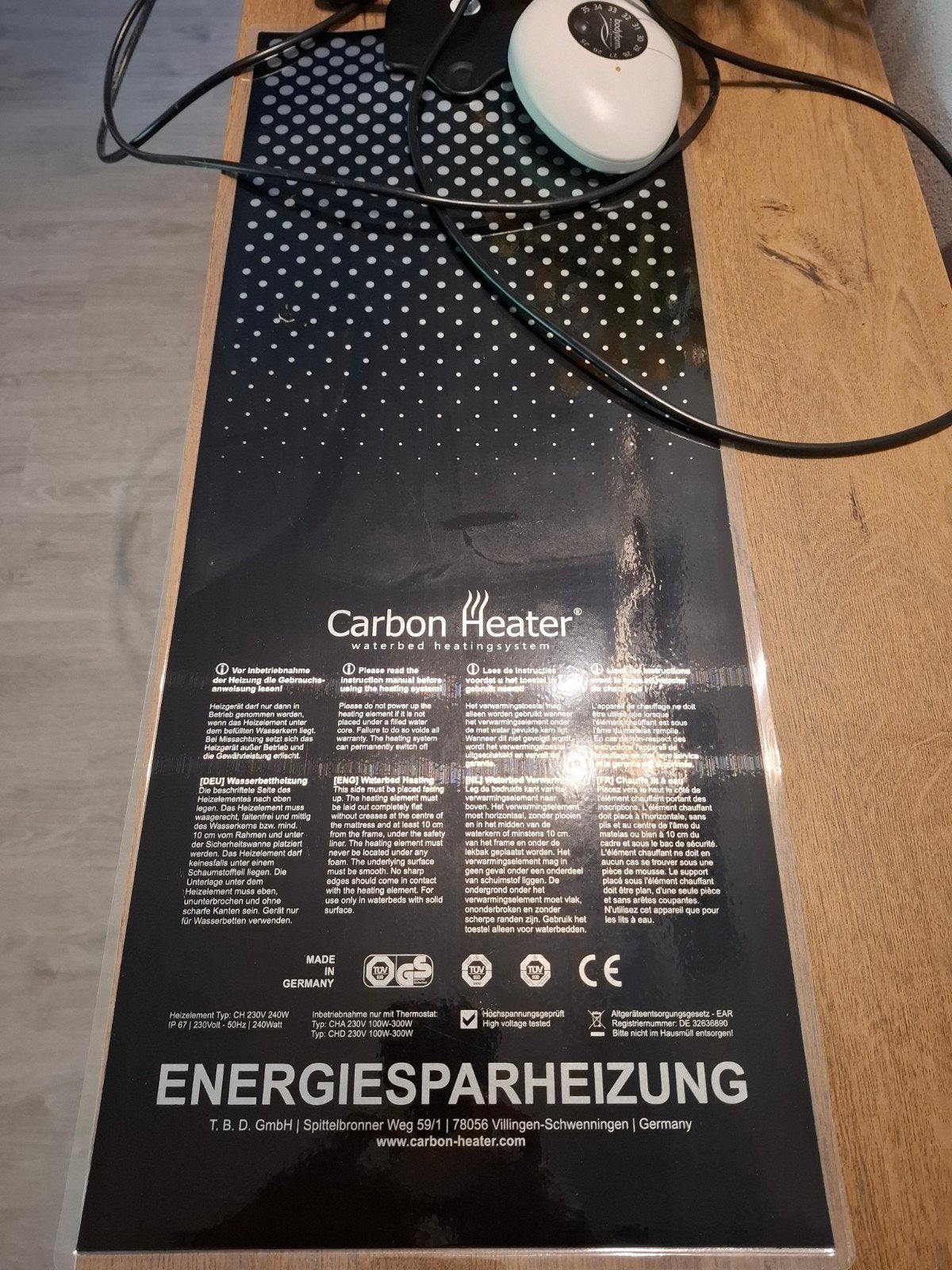 Carbon Heater Waterbed Verwarming met Thermostaat, Huis en Inrichting, Slaapkamer | Waterbedden, Ophalen, Solo-systeem, Gebruikt