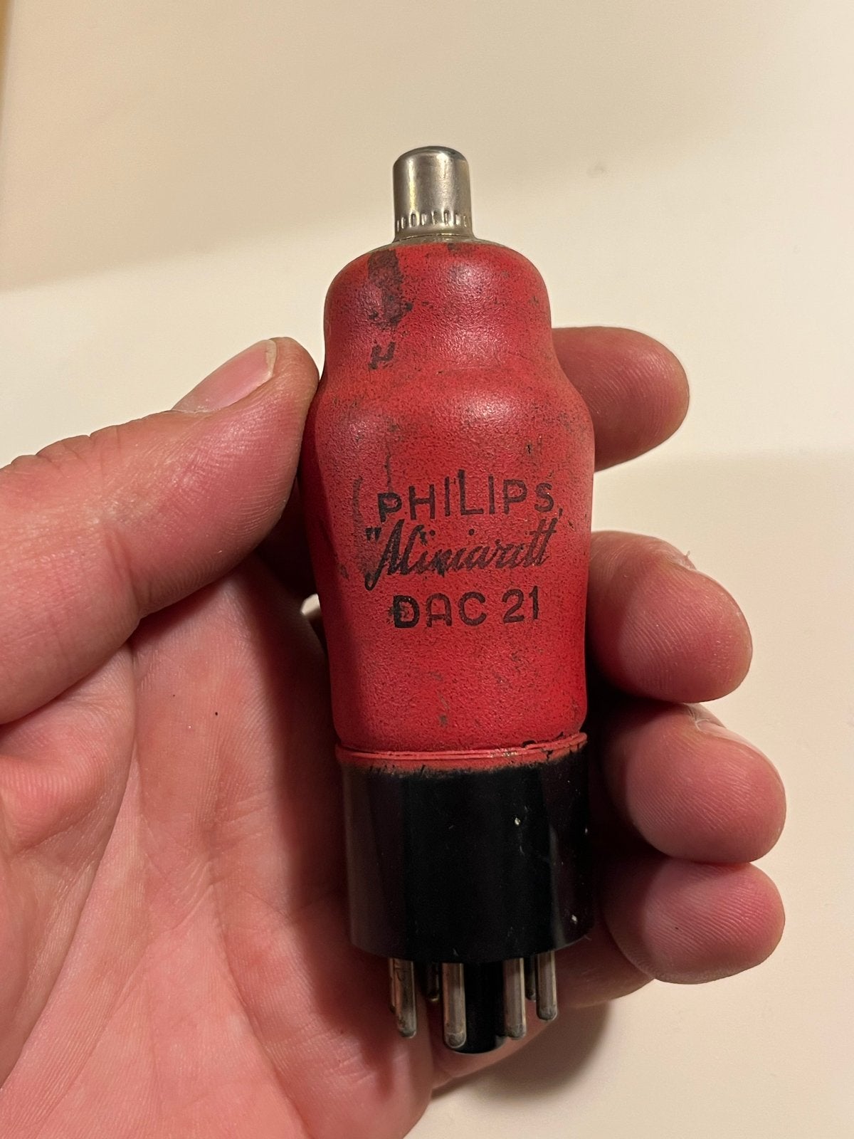 Philips Miniwatt DAC 21 buis - Vintage radiobuis, Ophalen of Verzenden