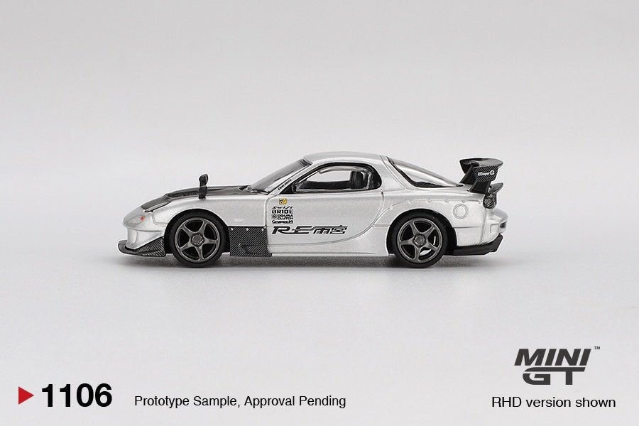 Mini GT 1:64 Mazda RX 7 (fd3s) Re-Amamiya silver metallic, -, Nieuw, Ophalen of Verzenden, -