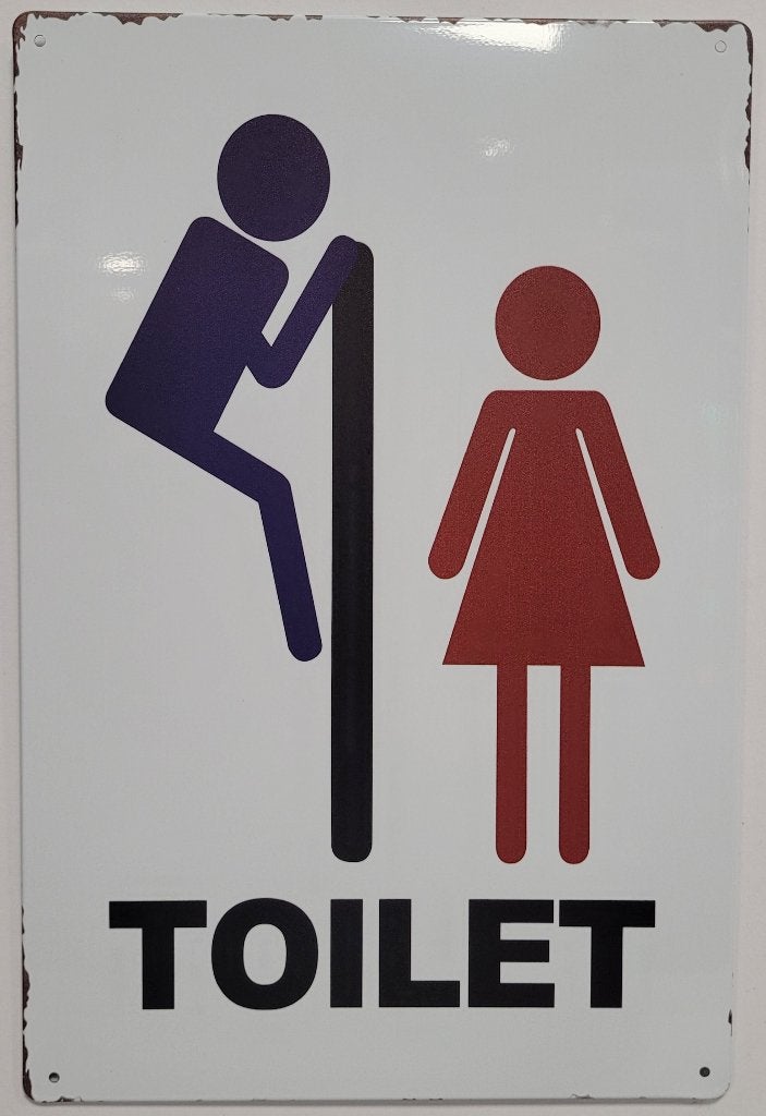 Toilet man vrouw reclamebord van metaal wandbord decoratie, Huis en Inrichting, Woonaccessoires | Wanddecoraties, Info@deconoord.nl