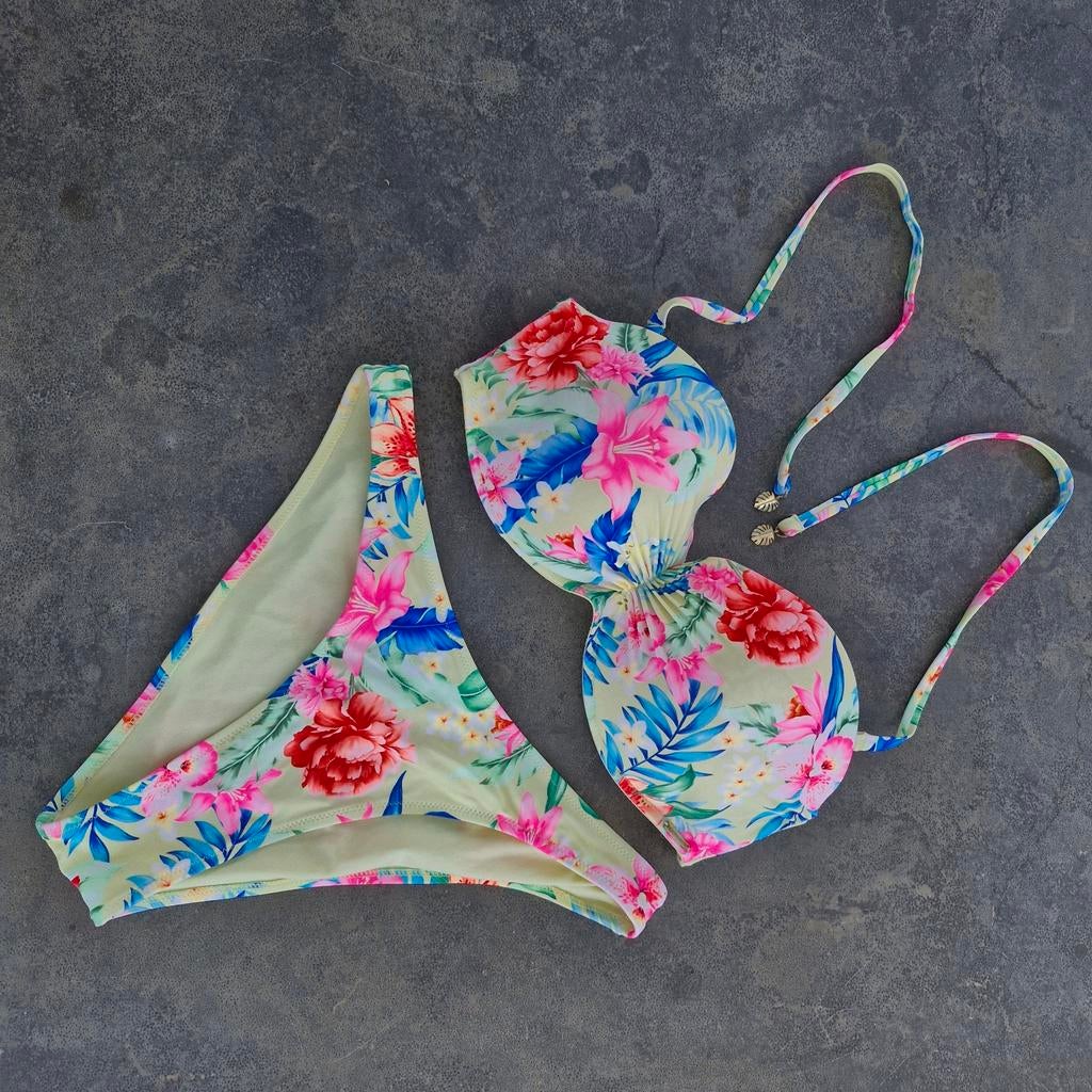 Censored bikini set 80D/M - Zo goed als nieuw, Kleding | Dames, Geel, Ophalen of Verzenden, Zo goed als nieuw, Censored
