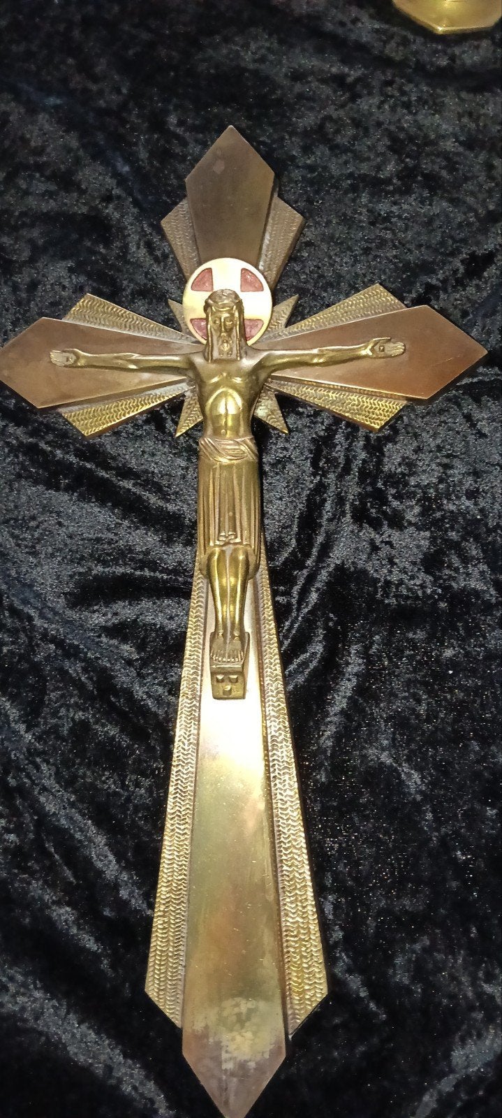 Brons/messing crucifix, Antiek en Kunst, Antiek | Koper en Brons, Ophalen
