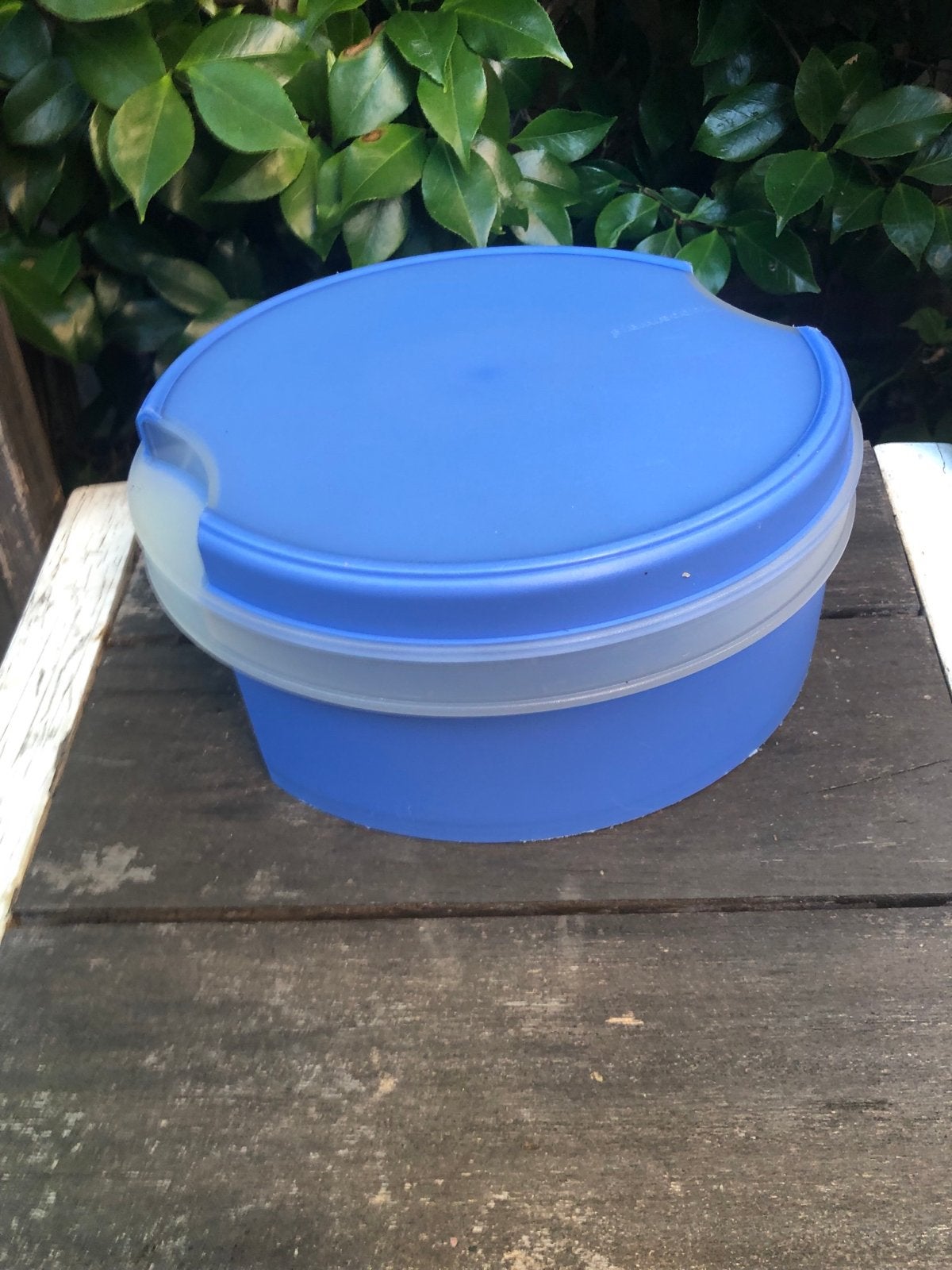 Tupperware Koekjes Trommel Blauw - Handige Bewaardoos, Gebruikt, Blauw, Luchtdicht, Ophalen of Verzenden