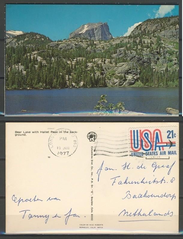 USA 1977 Bear Lake Foto Ansichtkaart 1000a jdu, Ophalen of Verzenden, 1960 tot 1980, Gelopen, Buiten Europa