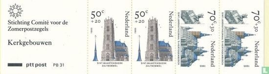 Postzegelboekje pb 31 Zomerzegels Kerkgebouwen 1985 NL Postf, Ophalen of Verzenden