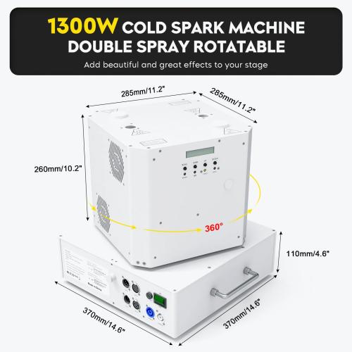 DJLicht 1300W 360 graden draaiende Sparkular Wit, Geluidgestuurd, ., Nieuw, Ophalen of Verzenden