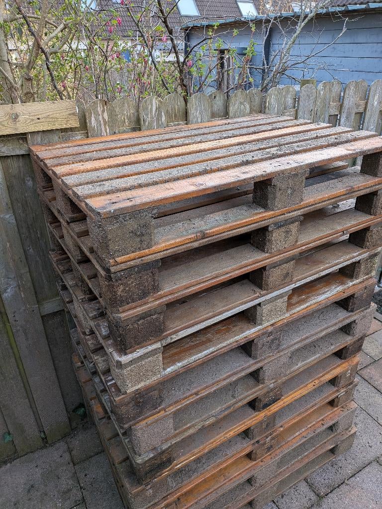 Wooden pallets 120x80//Houten pallets 120x80, Ophalen, Gebruikt, Minder dan 25 mm, Pallet