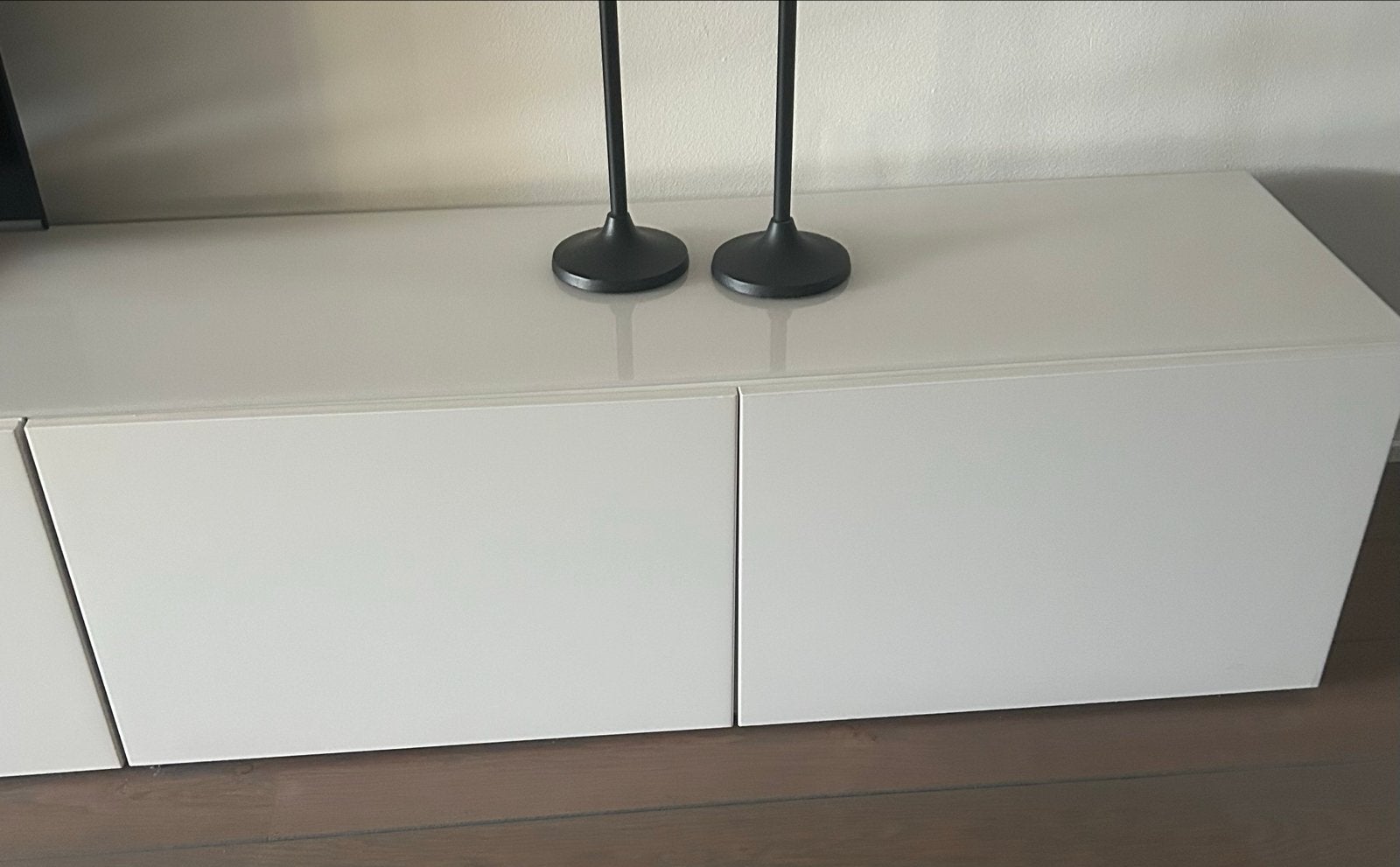 IKEA Besta TV-meubel / Dressoir wit hoogglans, Ophalen, Kunststof, 100 tot 150 cm, Zo goed als nieuw