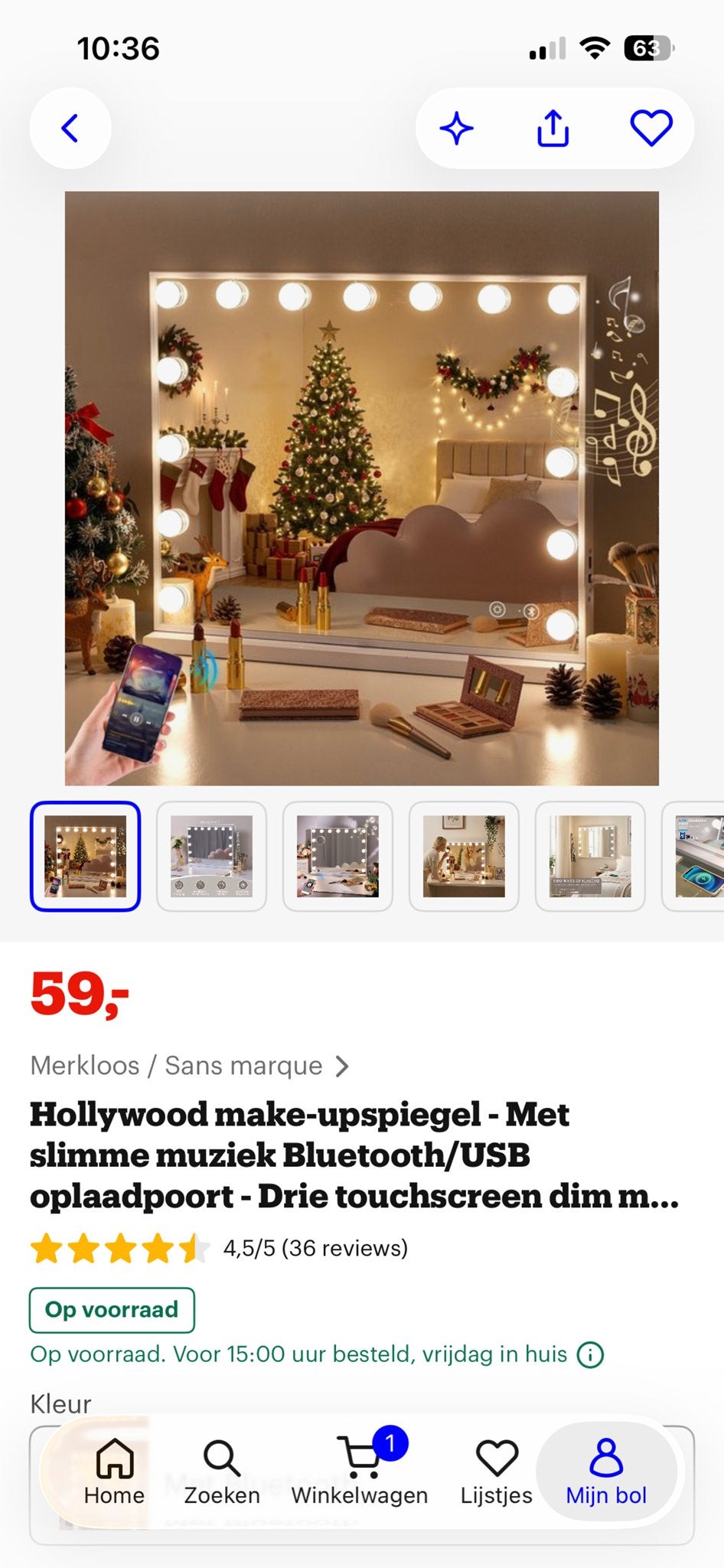 Witte make-up tafel met Hollywood spiegel, Ophalen of Verzenden, Zo goed als nieuw, Hout, 100 tot 150 cm