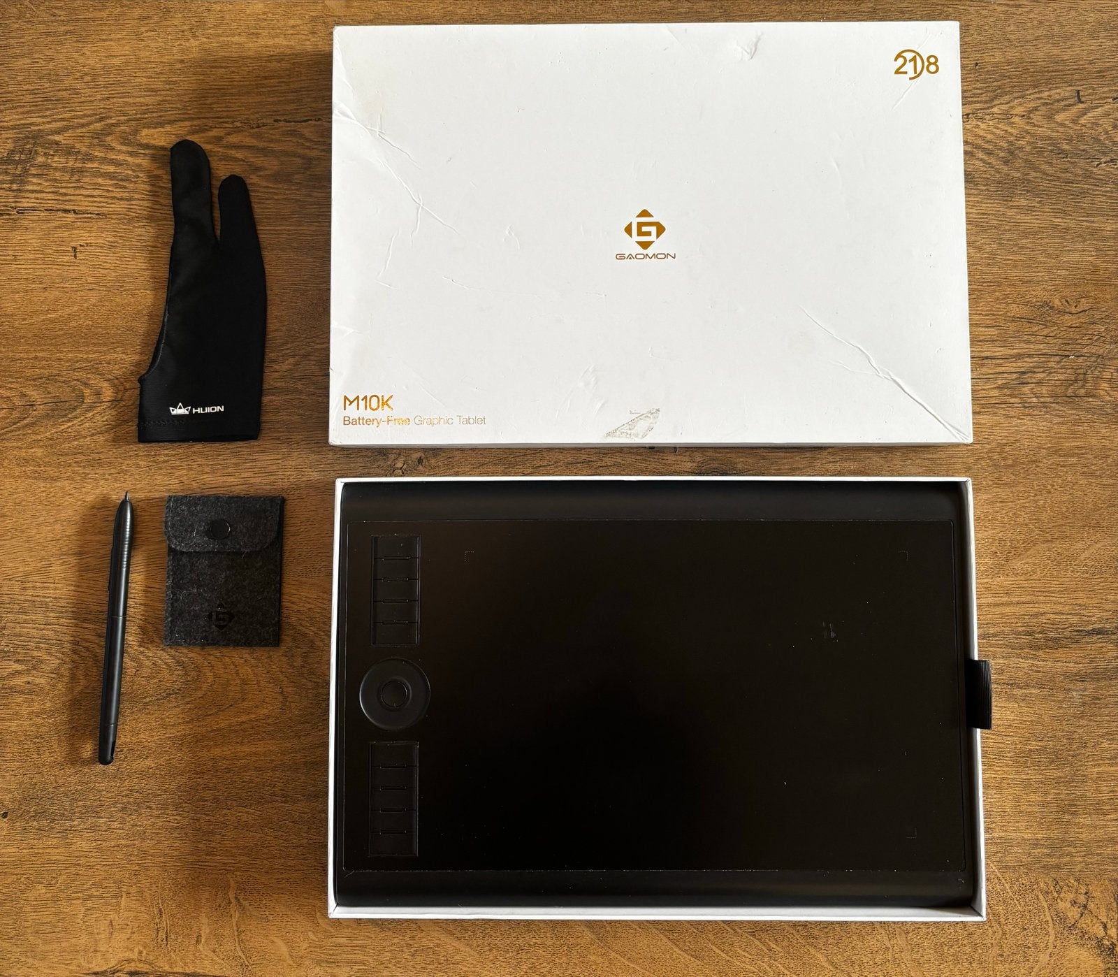 Gaomon M10K Tekentablet, Computers en Software, Tekentablets, Ophalen of Verzenden, Zo goed als nieuw, Bedraad